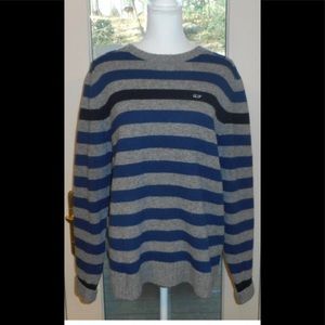Vineyard vines striped blue gray navy sweater Sz m